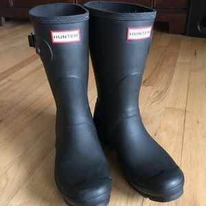 HUNTER Rain Boots: Black